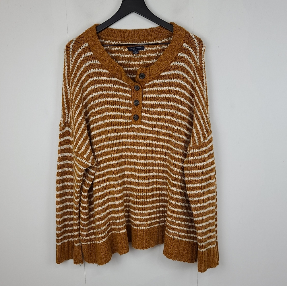 American Eagle Outfitters Striped Drop Shoulder Jegging Fit Sweater Size XL